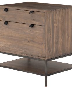 Trey Modular Filing Cabinet, Natural Iron, Auburn Poplar