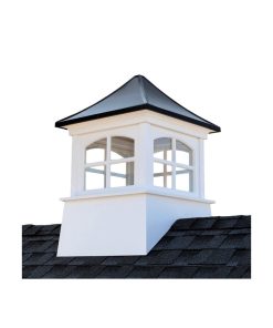 Windsor Vinyl Cupola with Black Aluminum Roof 36" x 52"