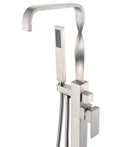 Yosemite 2-Handle Claw Foot Tub Faucet With Hand Shower, Brushed Nickel