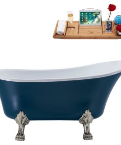 55" Streamline N360BNK-IN-GLD Clawfoot Tub and Tray With Internal Drain