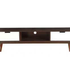 59"x16"x19" Espresso and White Mdf Tv Stand