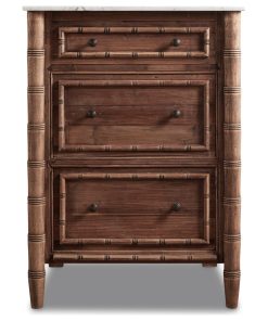 26.5" Reclaimed Pine Faux Bamboo Single Bath Vanity