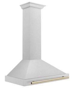 36" Autograph Stainless Range Hood, Accents, Gold