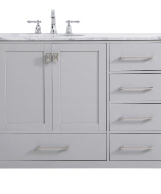 42 Inch Single Bathroom Vanity In Gray