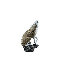 Wolf Sculpture Midnight Serenade