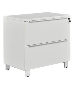 Unique Furniture K120 Lateral File Cabinet with 2 Drawers in White