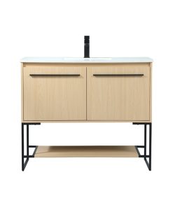 Sue 40" Single Bathroom Vanity, Maple