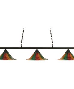 Toltec Lighting 373-MB-764 Oxford - Three Light Billiard