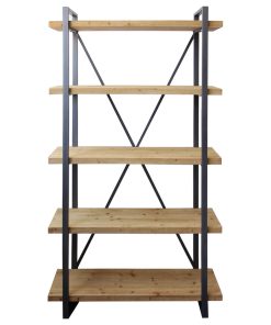 47 Inch 5 Level Shelf Natural Natural Rustic