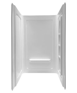 ANZZI Forum 48"x36"x74" 3-Piece DIY Friendly Alcove Shower Wall, White