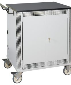 Tablet Cart, 32 Capacity, Advanced Timer UL Approved, Gray Mist and Storm Top