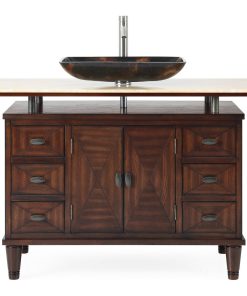 48?Verdana Vessel Sink Bathroom Vanity with Faucet Set
