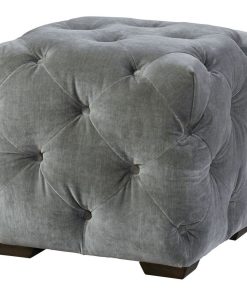 Universal Furniture Curated Barkley Ottoman, Grey Cloud Velvet