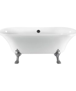 68" Streamline N861CH-BL Clawfoot Tub and Tray With External Drain