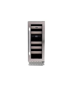17 Bottle Seamless Stainless Steel Door Dual Zone Built-In Wine Refrigerator