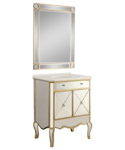 30" All Mirrored Adelisa Vanity With Mirror