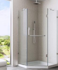 VIGO Piedmont Frameless Neo-Angle Shower Enclosure With Low-Profile Base