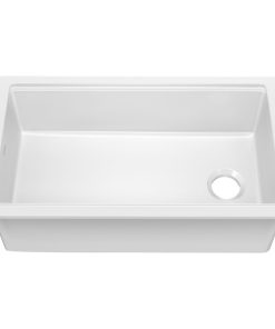 Turino 33" Fireclay Workstation Drop-In/ Undermount Kitchen Sink, Glossy White
