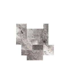 Travertine French Pattern Honed Unfilled Chipped Brushed Tile, 1 Kit, 16 Sq. ft.