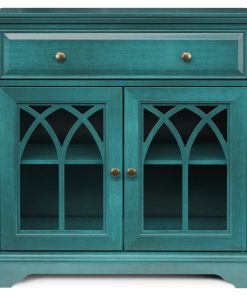 32'' Gothic Arch 2 Door Tv Stand, Blue, 32X32