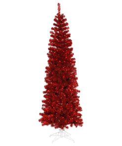 Vickerman Pencil Tree, Dura-Lit 550 Red, 1401 Tips, 9'x44"