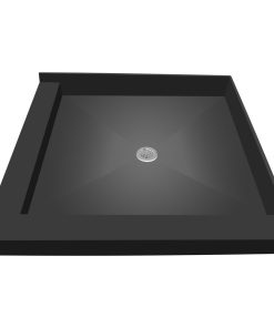 TileRedi 4837CDL-PVC 48x37 Double Curb Pan Center Drain