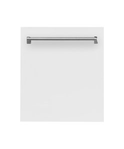 24" White Matte Top Control Dishwasher 120-Volt With Traditional Style Handle