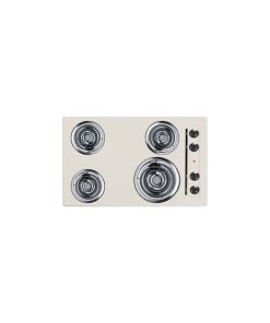 30"W 220V Electric Cooktop, Bisque Porcelain Finish SEL05