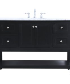48" Single Bathroom Vanity Set, Black