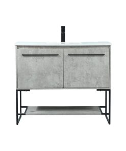 Sue 40" Single Bathroom Vanity, Concrete Gray