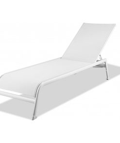 23" X 81" X 13" White Aluminum Chaise