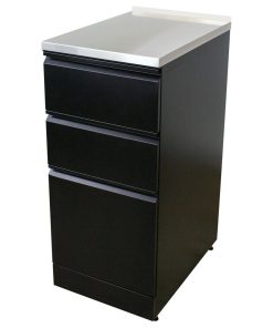 Transolid 15.4"x22.4" 20-Gauge Metal Freestanding Cabinet, Matte Black
