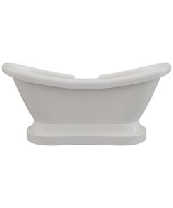 68" Acrylic Double Ended Slipper Pedestal Tub, 7" Holes