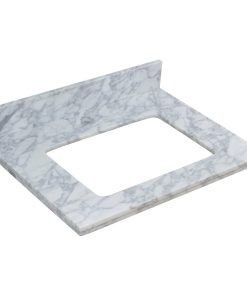 23.75-in. W 18.25-in. D Stone Top In Bianca Carara Color For 1 Hole Faucet