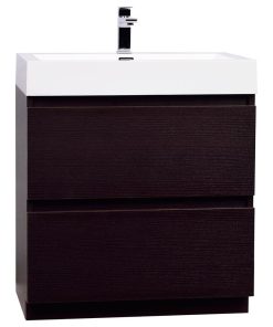 29.5" Contemporary Bathroom Vanity in Espresso Optional Mirror TN-LY750-WG