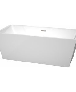 Wyndham Collection Sara 67" Freestanding Bathtub In White
