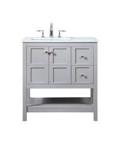 Tucker 32" Single Bathroom Vanity, Gray