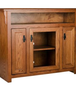 50" Wide Mission Tall Entertainment Console, Medium Light Oak