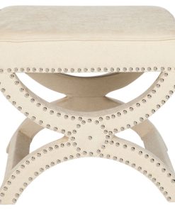 Stella Ottoman Silver Nail Heads Cream