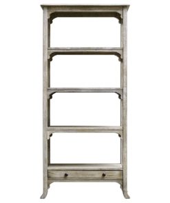 Uttermost Bridgely Aged White Etagere 25661