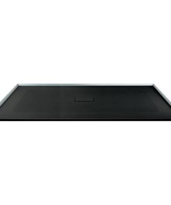 Transolid 60-in L x 39.4-in W Zero Threshold Center Drain Shower Base, Black