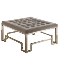 36"x36"x18" Fabric and Champagne Cocktail Ottoman