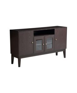 60 inch Wood TV Stand Console Dark Brown MDF TV console cabinet
