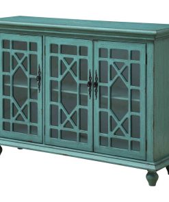3-Door Media Credenza, Blue