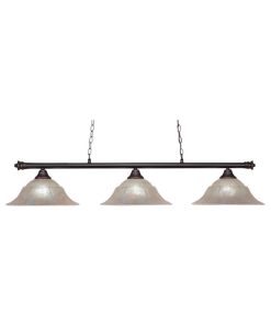Toltec Lighting 373-DG-53613 Oxford - Three Light Billiard