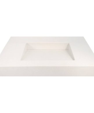 37" Arctic White Polished Quartz