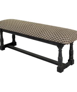 Surya Avalanche AAV-001 Upholstered Bench, Black