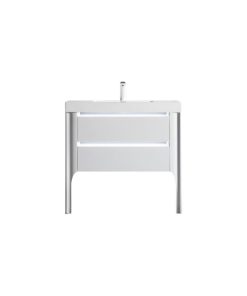 Warren 36" Single Bathroom Vanity Set, LED Lights White