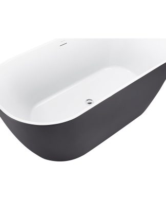 59" Chrome glossy Acrylic Oval Freestanding Non-Whirlpool Soaking Bathtub