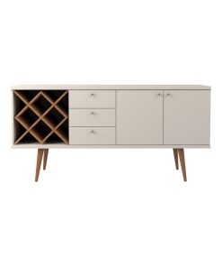 Utopia 4 Bottle Wine Rack Sideboard Buffet Stand With 3-Drawer and 2 Shelves